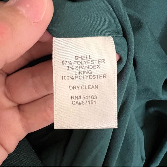 Eliza J Emerald Green Textured Ruffle Hem Dress Sz 6P - Picture 8 of 9